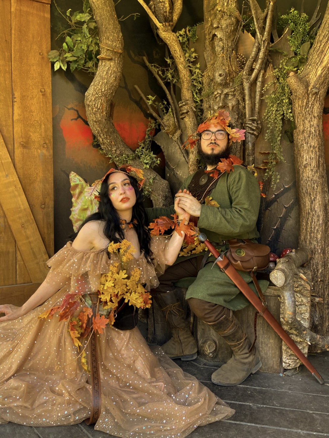 The King and Queen of Autumn sit upon their throne